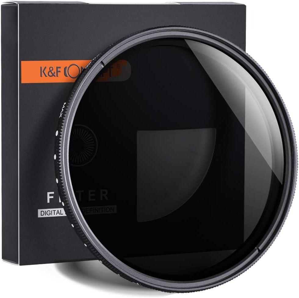 K&F Concept Variable ND2-ND400 Neutral Density Slim Fader Filter 67mm