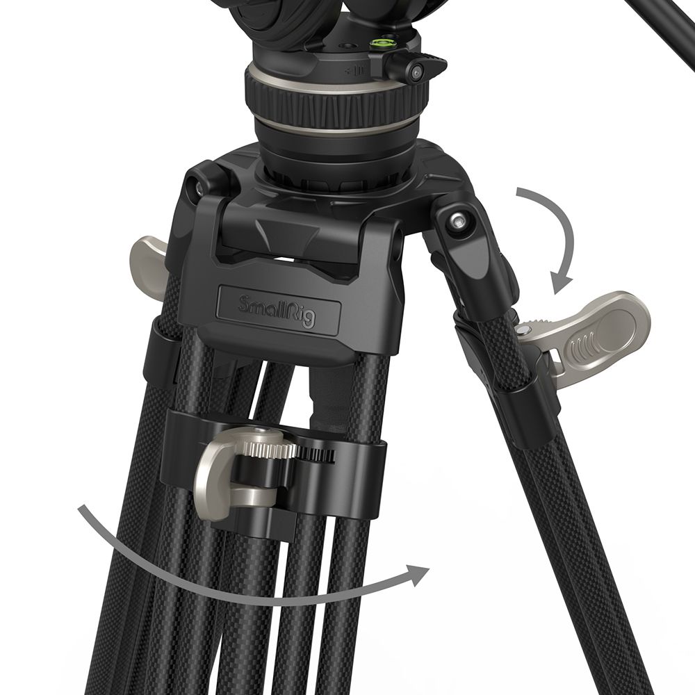 SmallRig Heavy Duty Carbon Fiber Tripod with Fluid Video Head