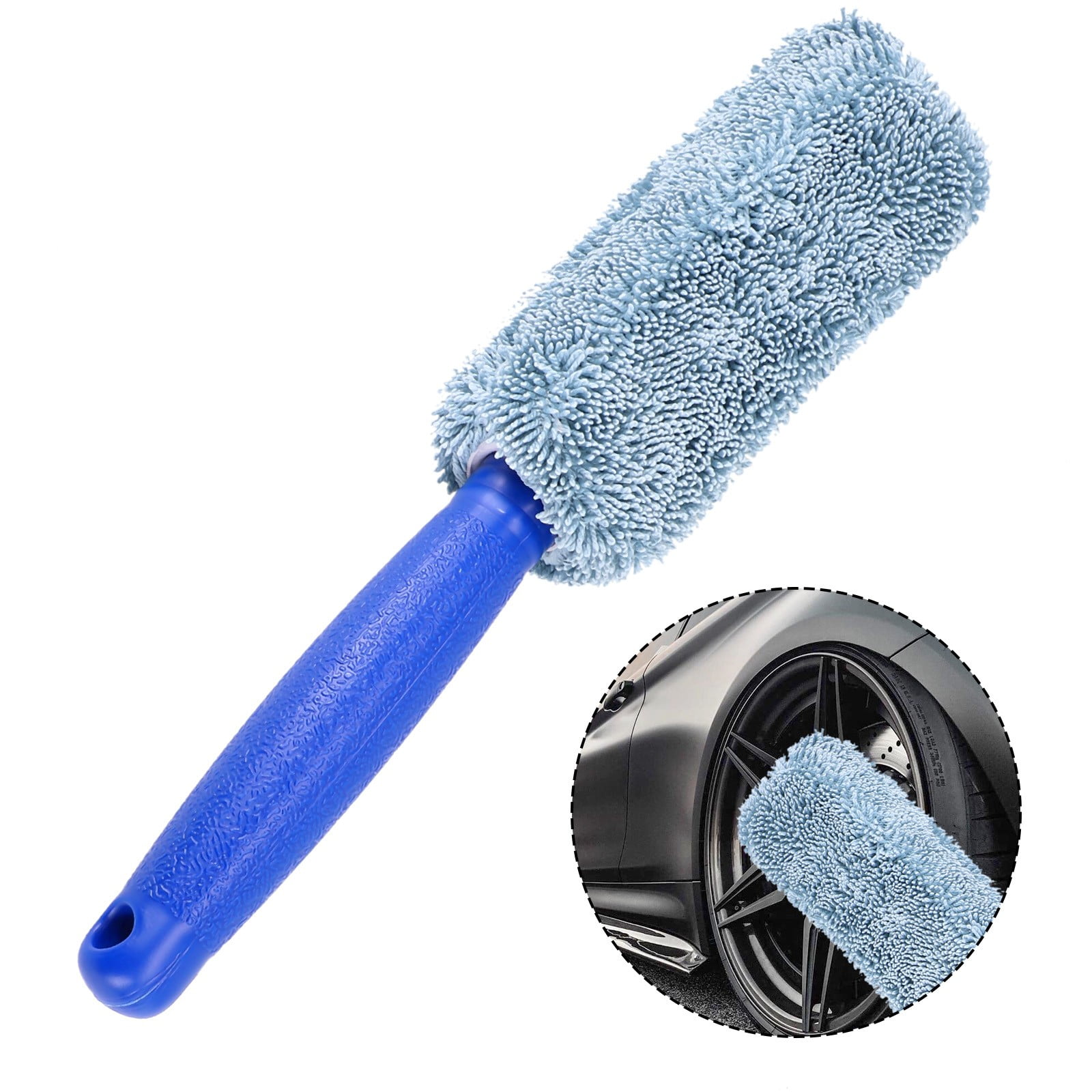 Soft Bristle Ultra-Dense Alloy Car Wheel Rim Cleaning Detail Brush