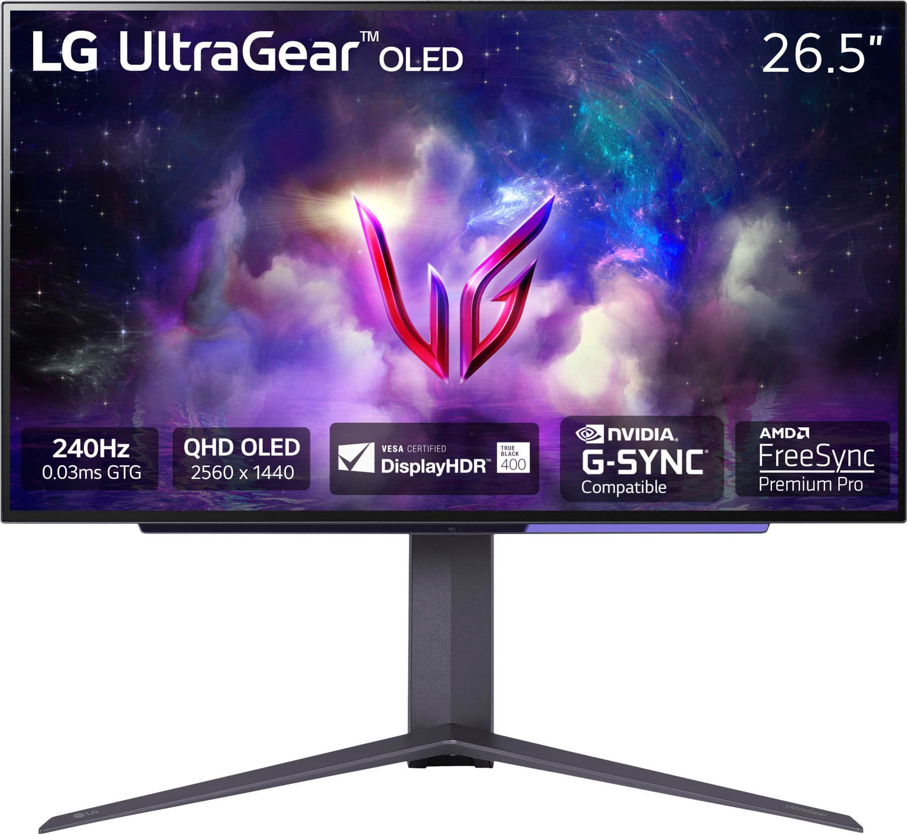 LG UltraGear 27-inch QHD 240Hz OLED Gaming Monitor with G-Sync