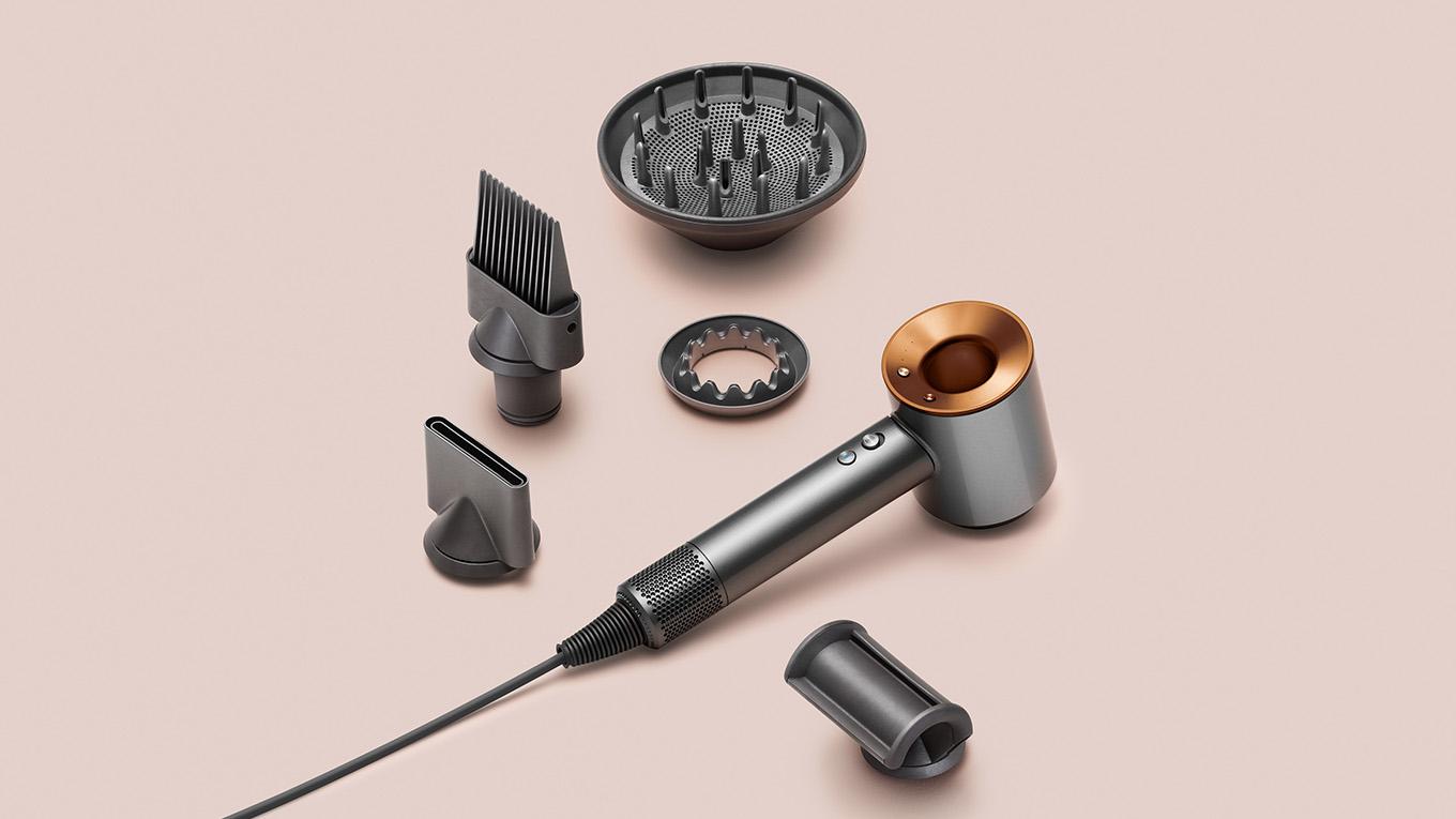 Dyson Supersonic Hair Dryer with Intelligent Heat Control and 5 Styling Attachments