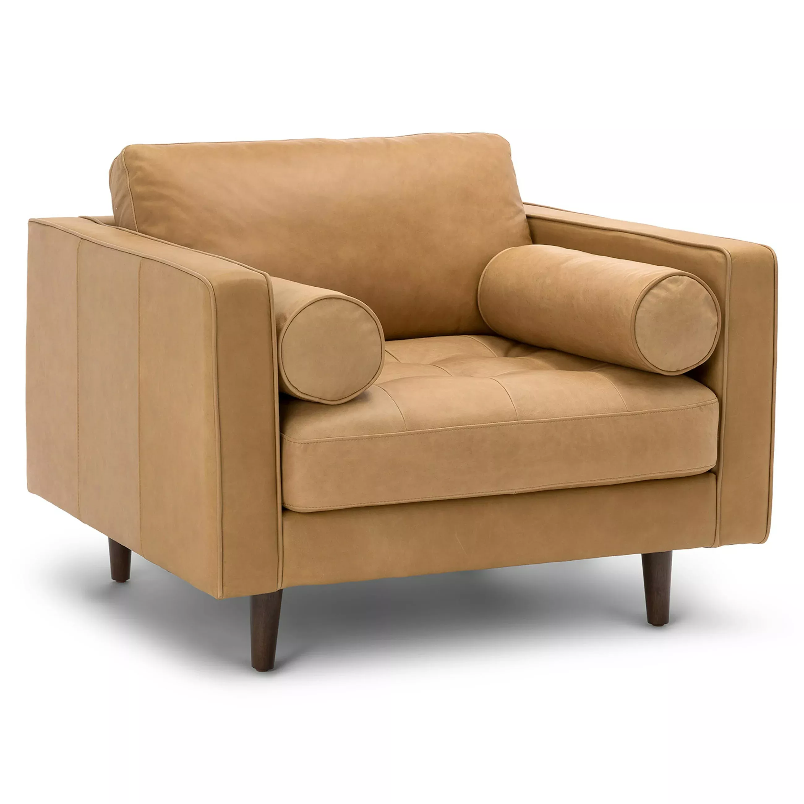 Article Sven Charme Tan Leather Accent Lounge Chair