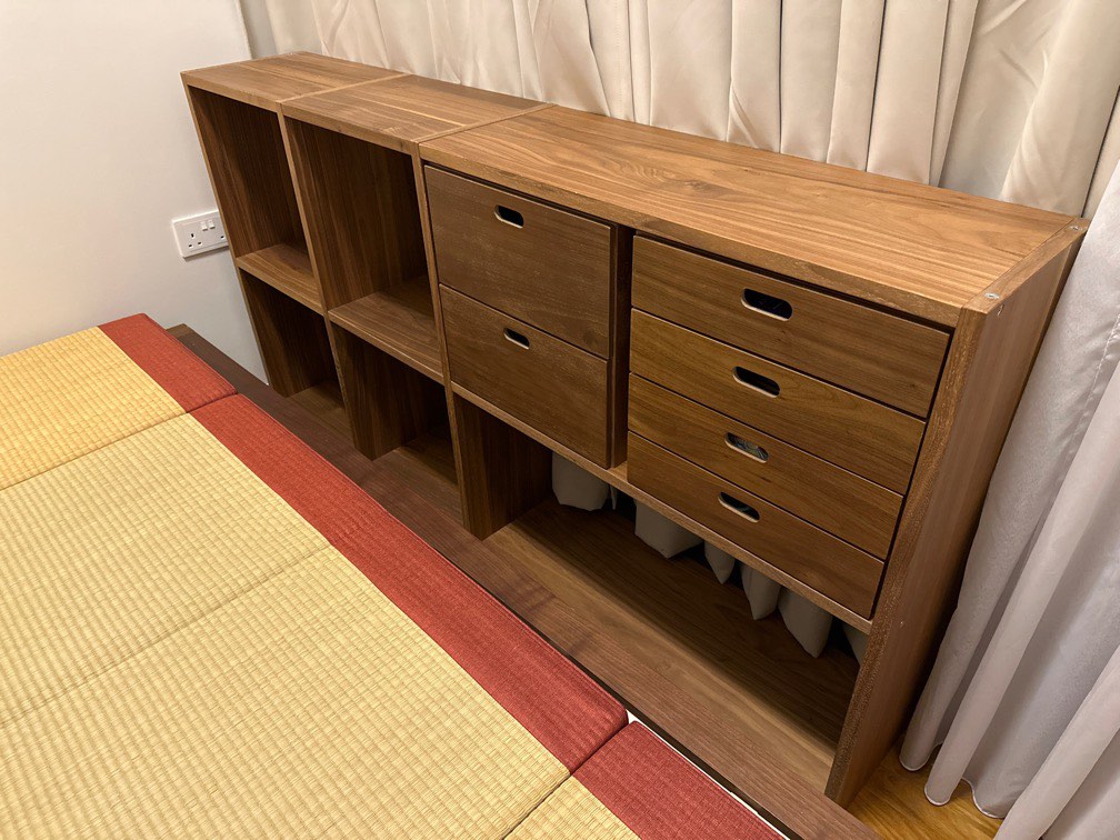 Muji Style Solid Wood Floating Wall Display Shelves Set of 3