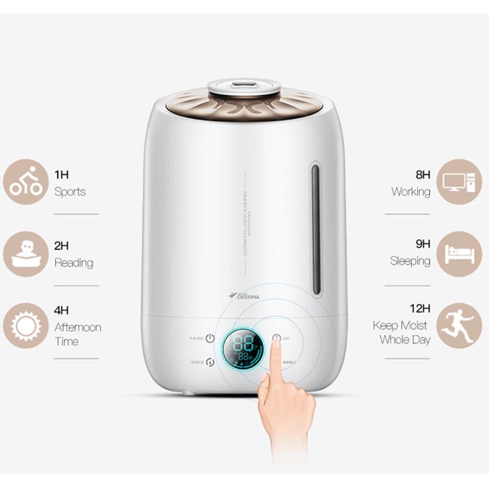 Deerma 5L Ultrasonic Air Humidifier with Essential Oil Diffuser Tray