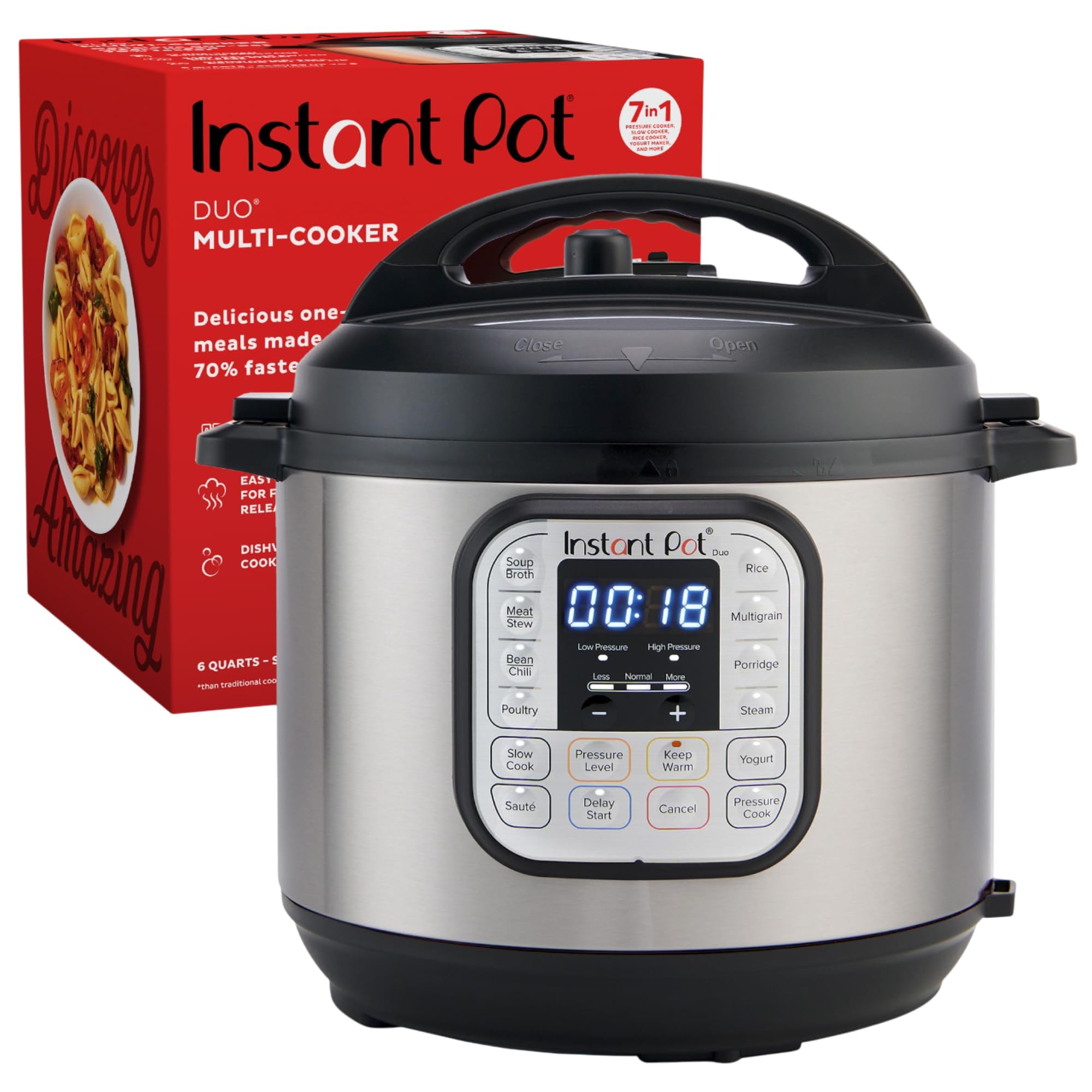 Instant Pot Duo 7-in-1 Electric Pressure Cooker 6 Quart