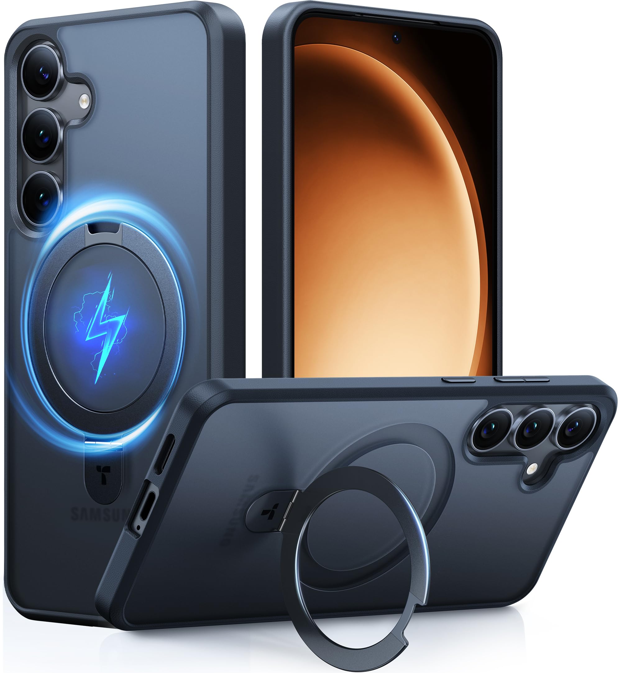 Torras Slim Magnetic O-Stand Ring Case Shockproof Cover